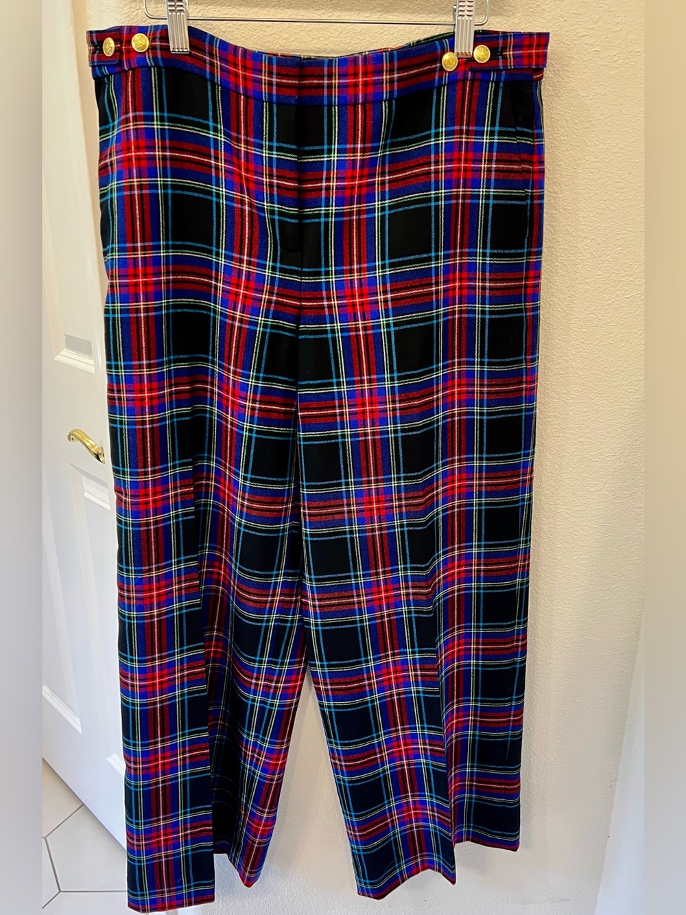 J. Crew tartan Sydney wide leg pants